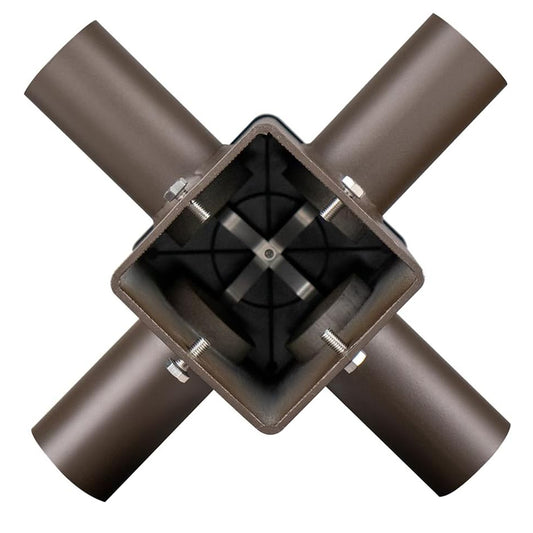 4 Inch Square Pole Mounting Bracket with 4 Horizontal Arms