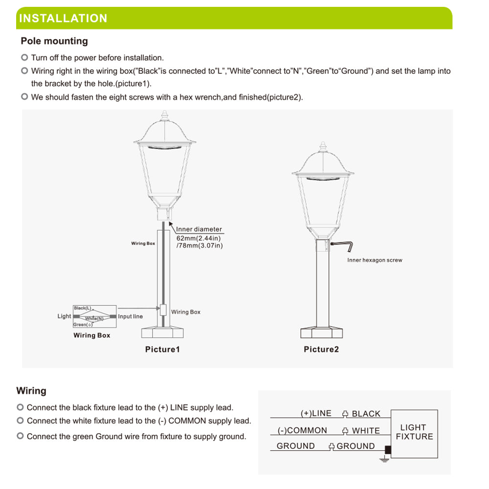 Outdoor Aluminum Landscape Lighting installation