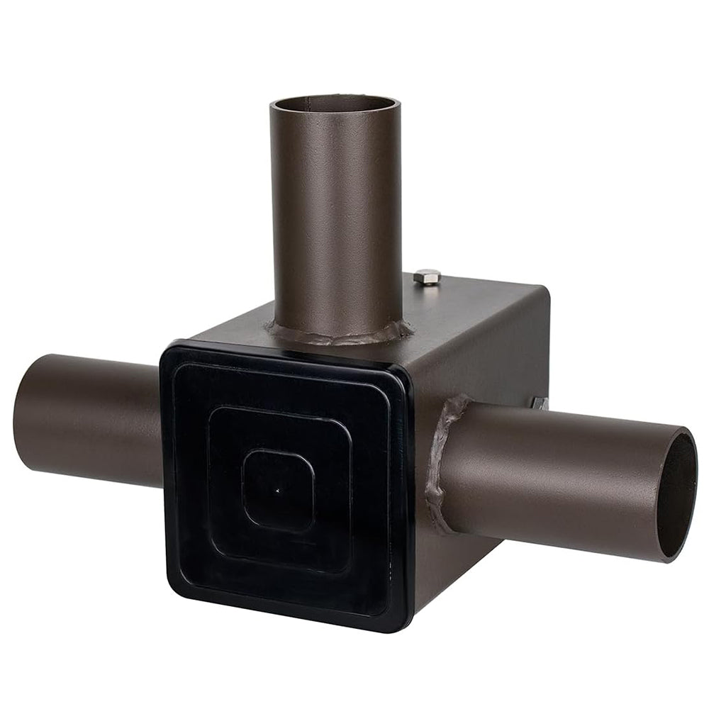 Pole Mount Triple 2 3/ 8" Tenon, Top Mount Horizontal 90 Deg for 4" Square Pole