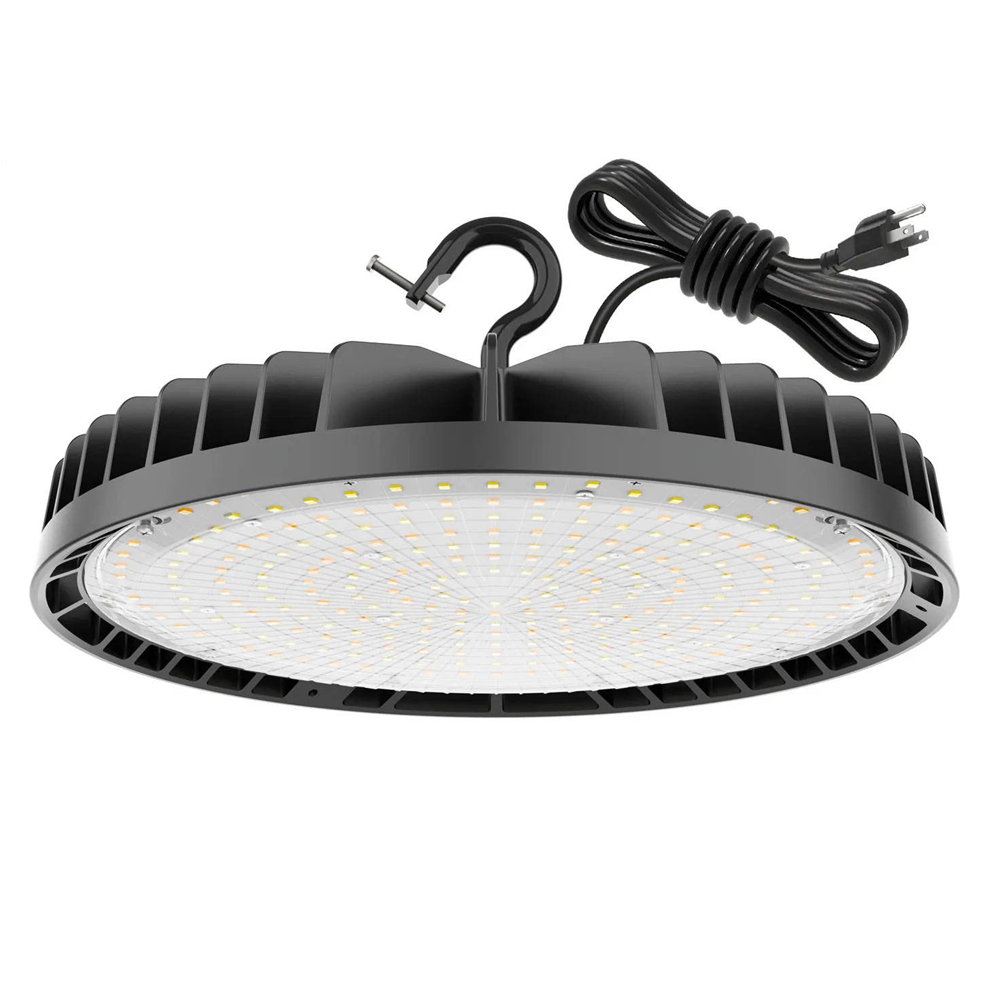 90W 120W 150W 200W 240W LED UFO High Bay Light 4500K/5000K/5700K 0-10V Dimming Shop Lights with US Plug, Wet Location UL DLC Listed