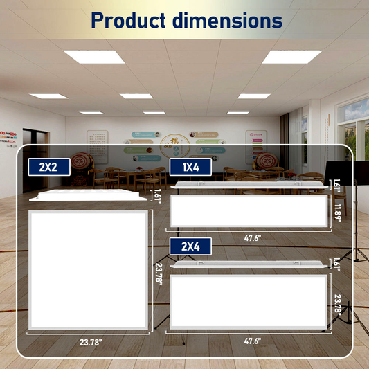 2x2 led flat panel light surface mount
