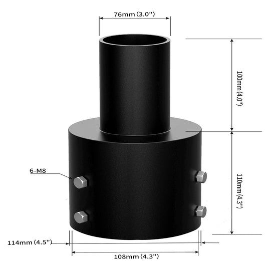 3" round post topper