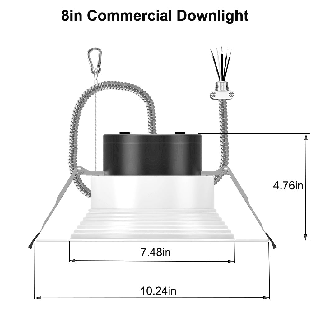Commercial LED Downlight 6inch 8inch 9.5inch 13W-40W Power & CCT Tunable 2700K/3000K/3500K/4000K/5000K Dimmable Recessed Ceiling Lights