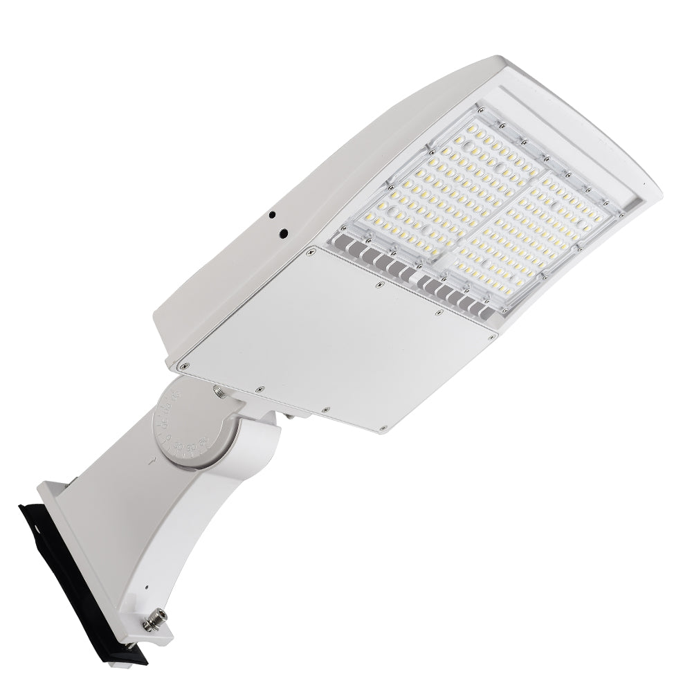 150w direct mount led parking lot light with white housing
