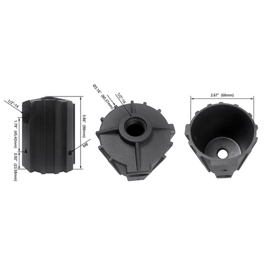 2-3/8 to 1/2 NPT Adapter for Commercial LED Flood Lights