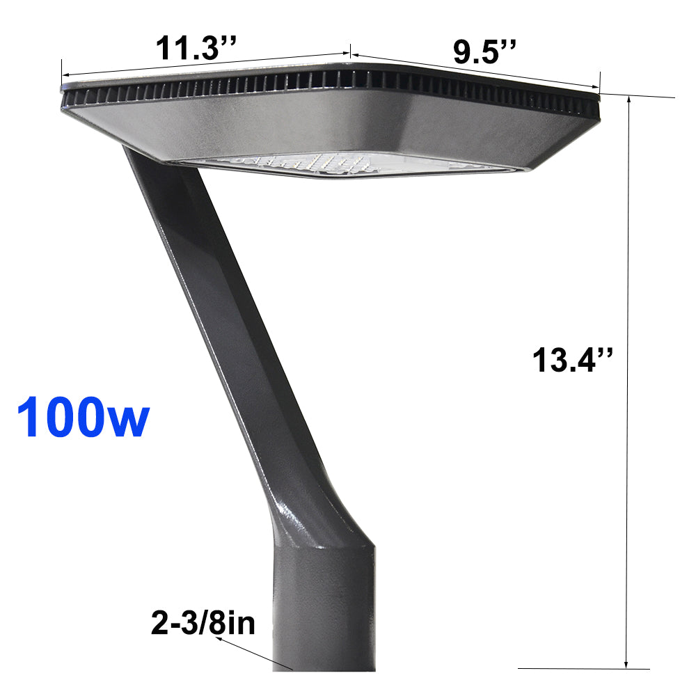 100w led post top light