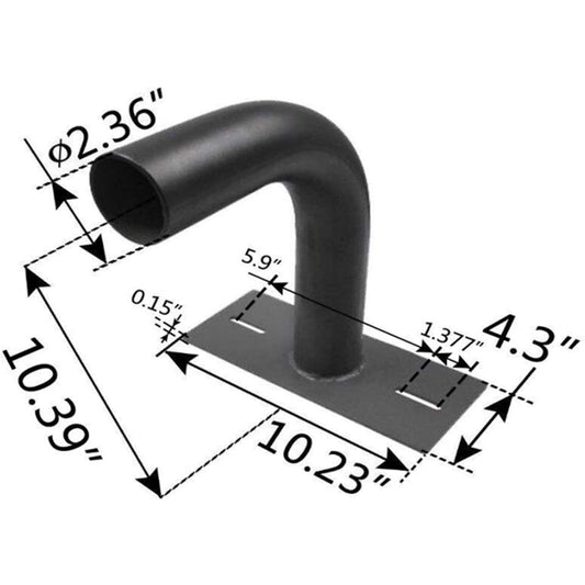 Galvanized Steel Wall Mount Bracket for 2-3/8 Inch Slip Fitter LED Area Light