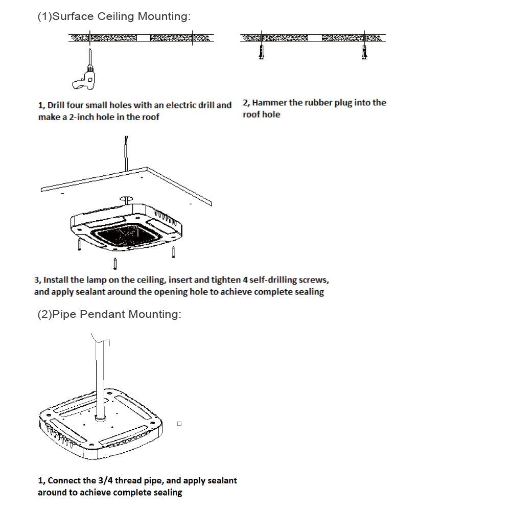 canopy light installation