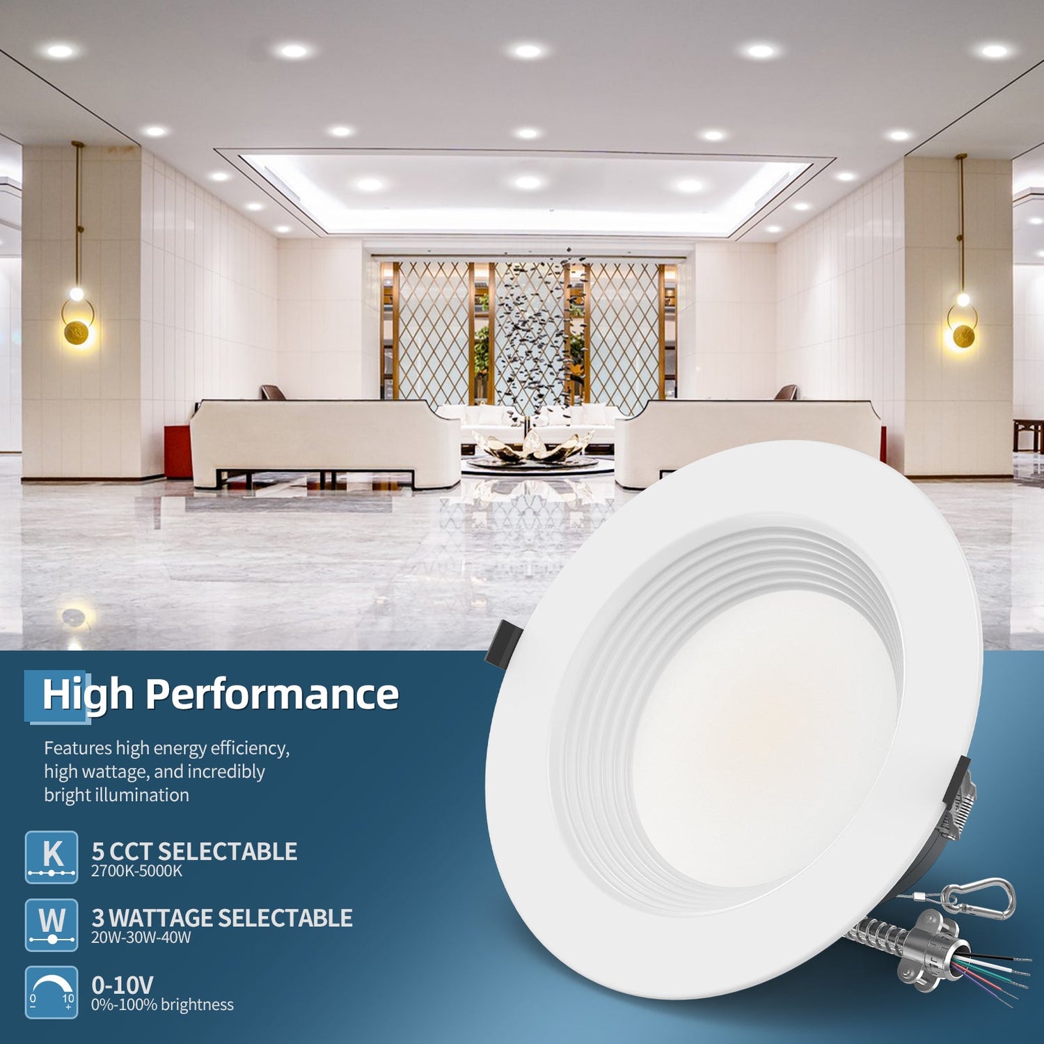 commercial led recessed downlight