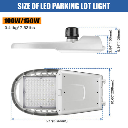 100W 80W 60W 40W selectable LED street light 100-277V for roadway lighting