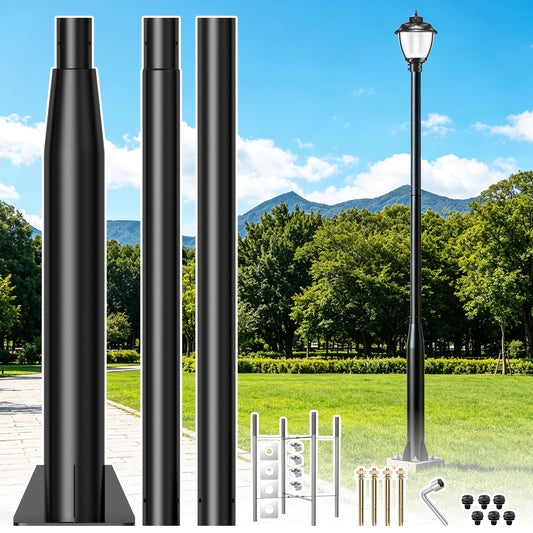 10FT galvanized steel outdoor light pole for LED post top lights