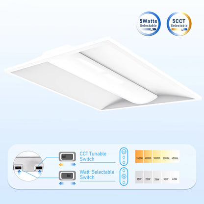 recessed LED panel light