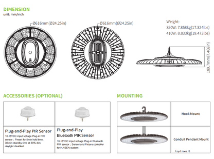 350W LED high bay light