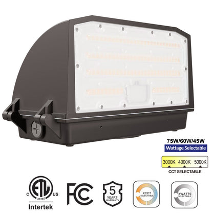 45W 60W 75W wattage selectable LED wall pack