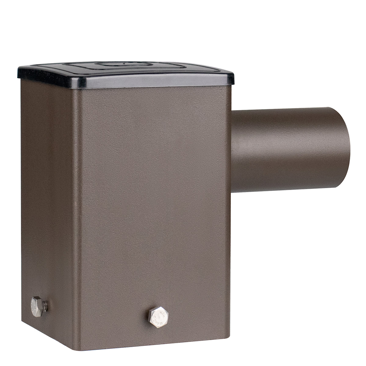 4 Inch Square Pole Adapter for One LED Shoebox Parking Lot Light