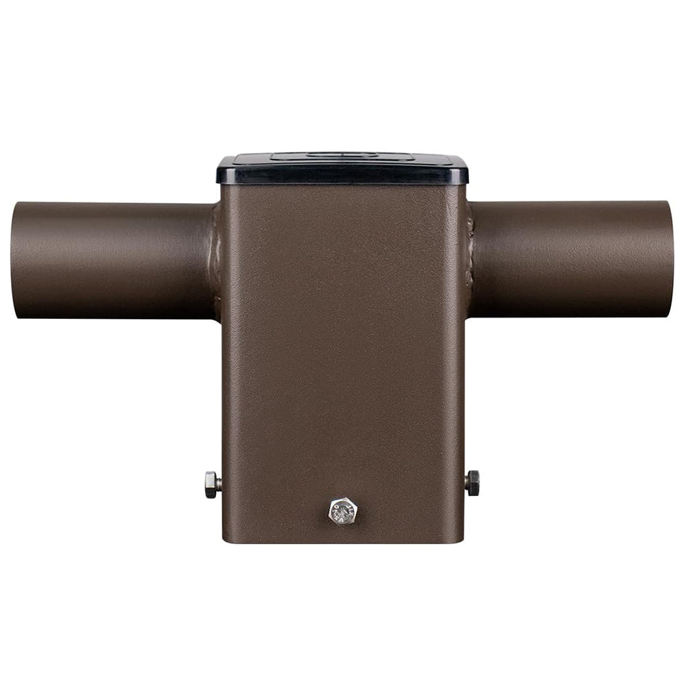 Twin 180° Horizontal Tenon Adapter for 4 inch Square Light Pole ...