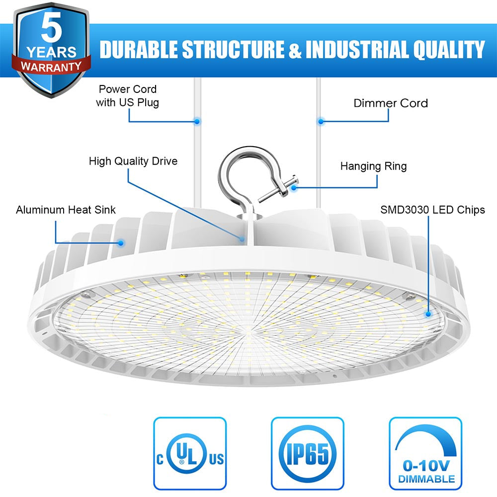 Adjustable LED lighting for industrial buildings