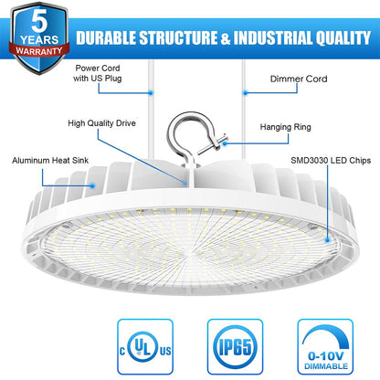Adjustable LED lighting for industrial buildings