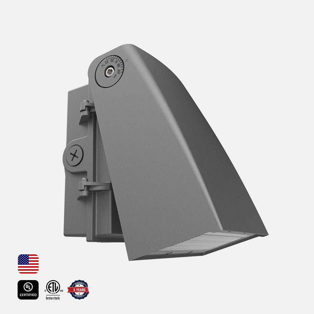 LED Wall Pack Light 120W/100W/80W Adjustable, 3CCT 3000K-5000K, Dusk to Dawn Photocell, 120-277V Commercial Outdoor Security Light