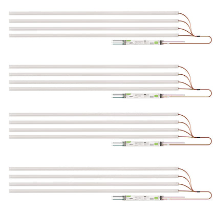 4FT LED Magnetic Retrofit Kit, 60W/50W/36W, 3CCT 3000K/4000K/5000K, 120-277V for Troffers, 4 Pack