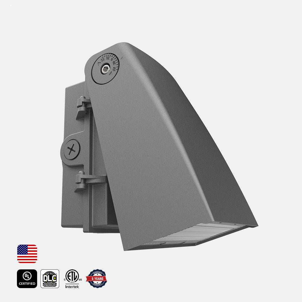 LED Wall Pack Light 120W/100W/80W Adjustable, 3CCT 3000K-5000K, Dusk to Dawn Photocell, 120-277V Commercial Outdoor Security Light