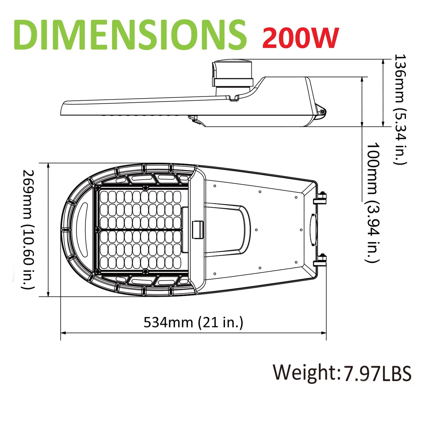 roadway light with photocell