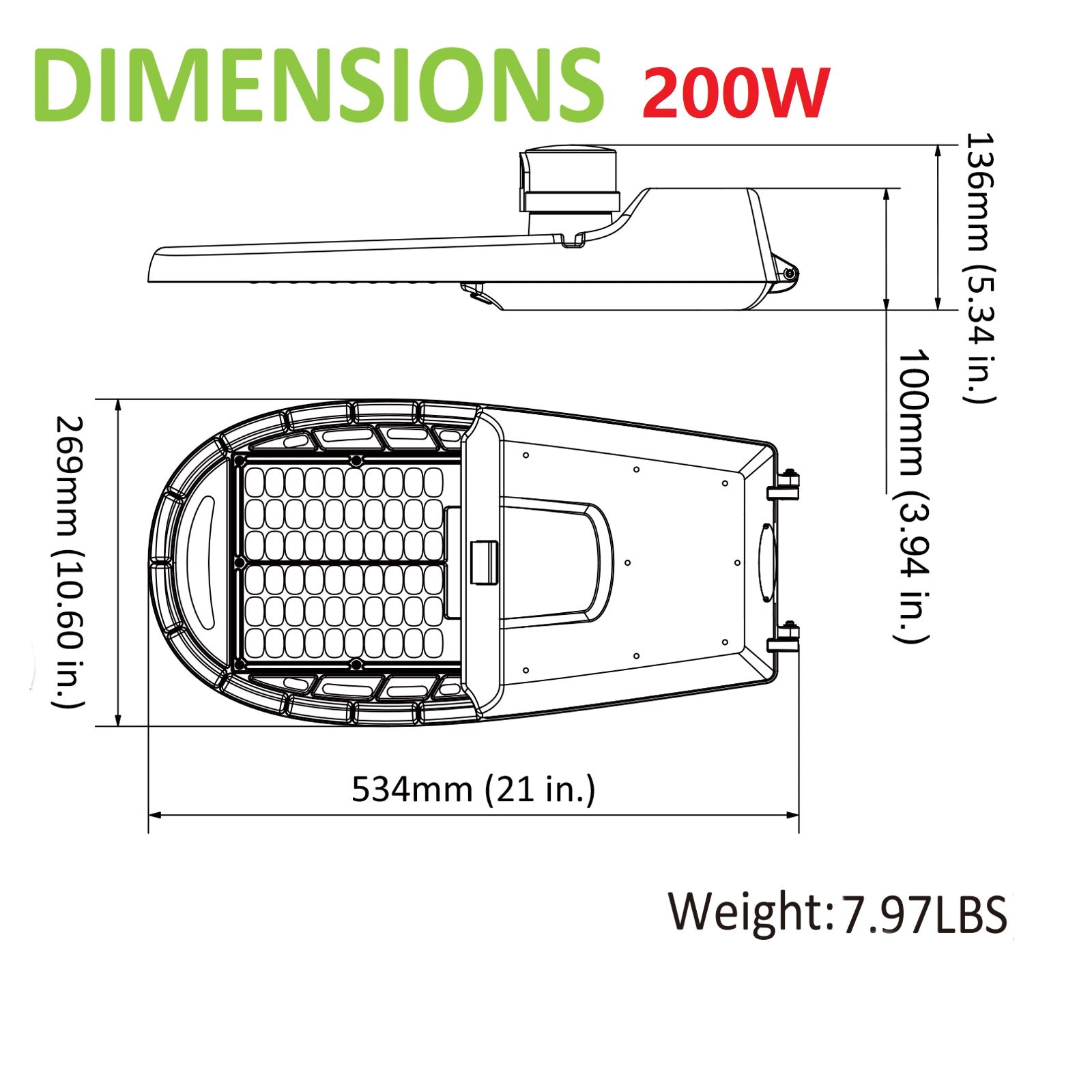 roadway light with photocell