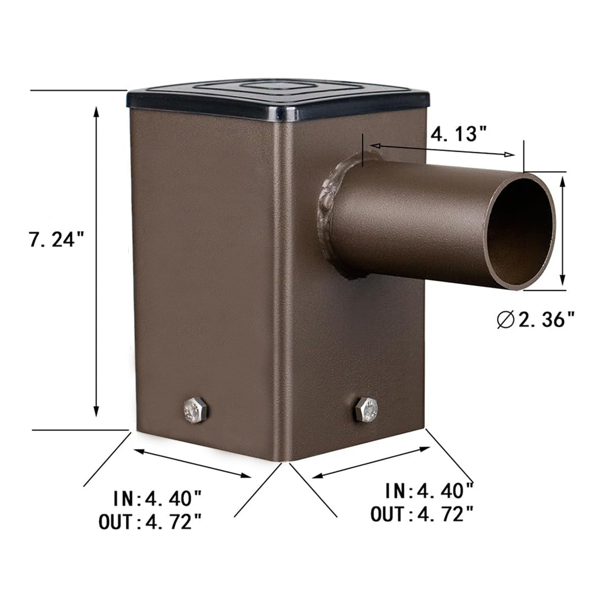 Single Side Tenon Adapter for 2-3/8 Inch Slip Fitter Light