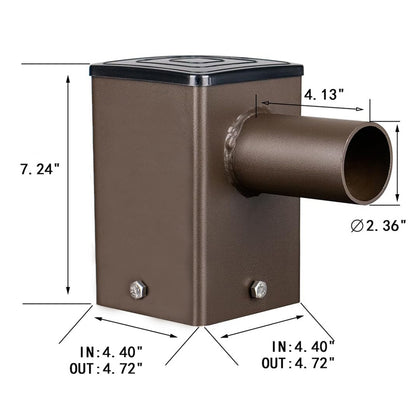 Single Side Tenon Adapter for 2-3/8 Inch Slip Fitter Light