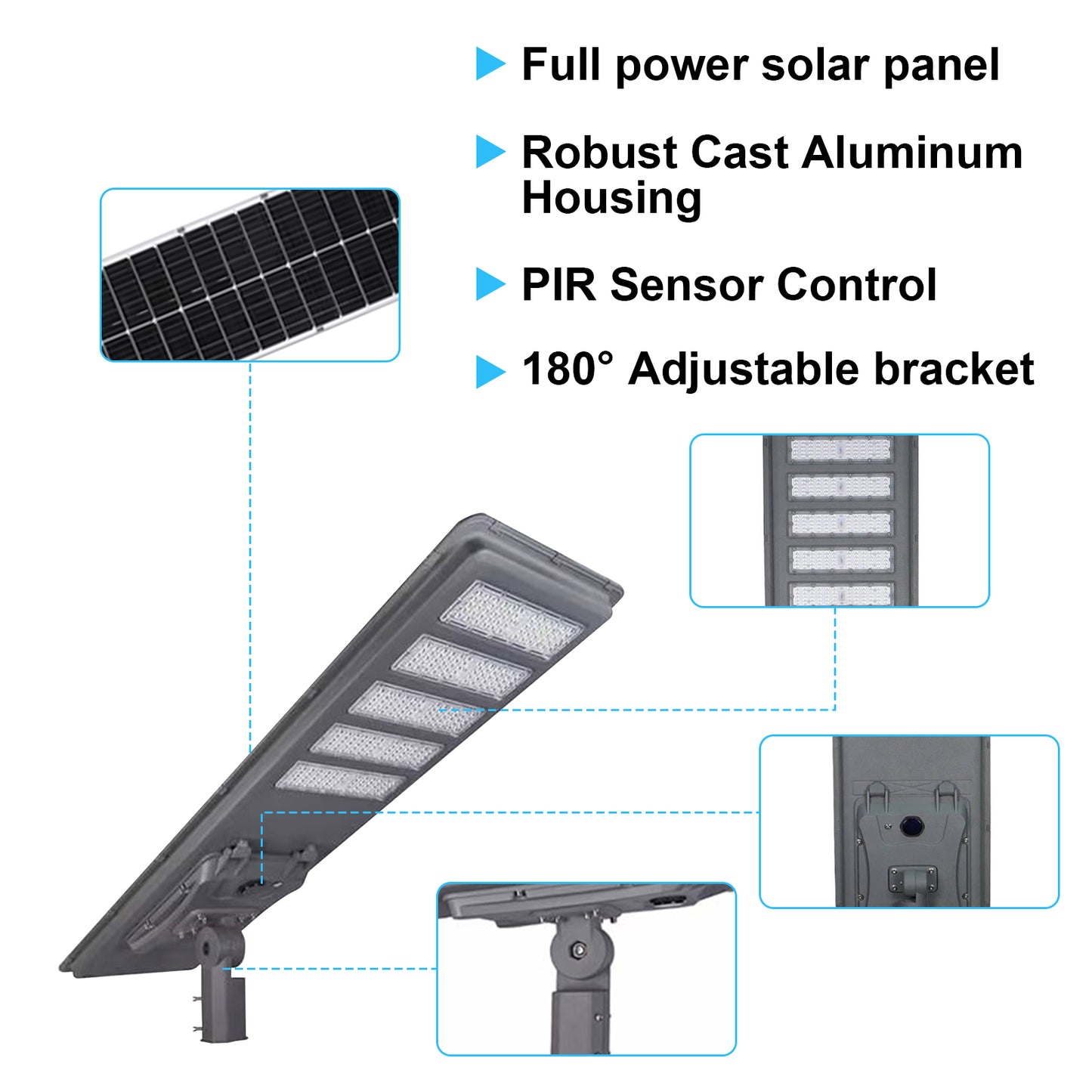 all in one solar street light motion sensor waterproof