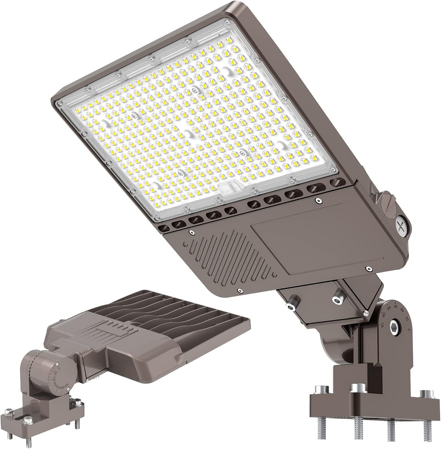 arm_mount led parking lot light with photocell