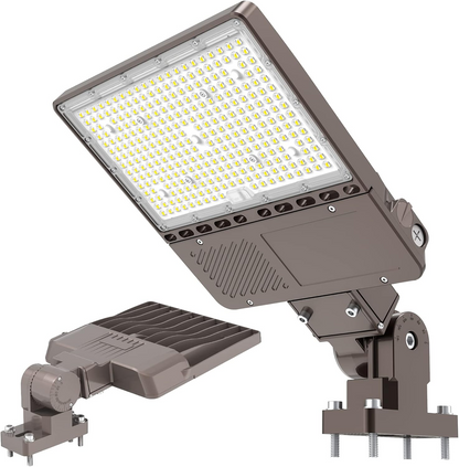 arm_mount led parking lot light with photocell