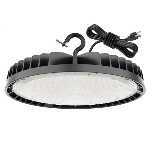 90W 120W 150W 200W 240W LED UFO High Bay Light 4500K/5000K/5700K 0-10V Dimming Shop Lights with US Plug, Wet Location UL DLC Listed