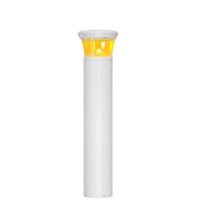 Turtle Friendly LED Bollard Light 24W 590nm Amber Pathway Lighting, 24in , 36in, 42in Available,White Finish
