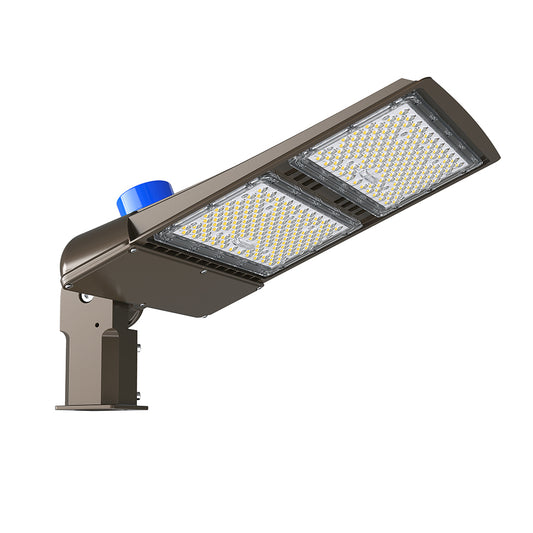 commercial led parking lot light with twist lock photocell