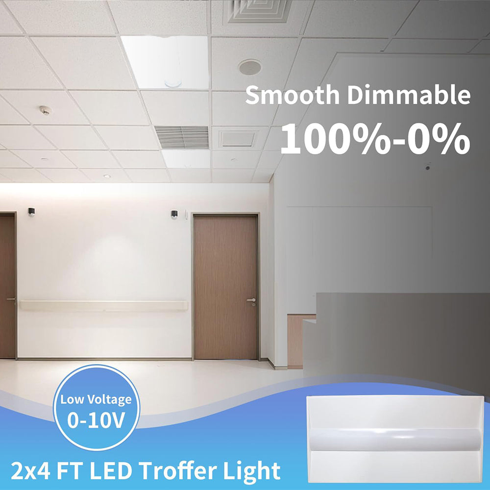 dimmable led troffer light