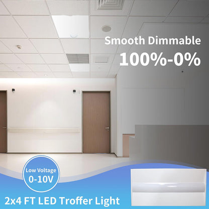 dimmable led troffer light