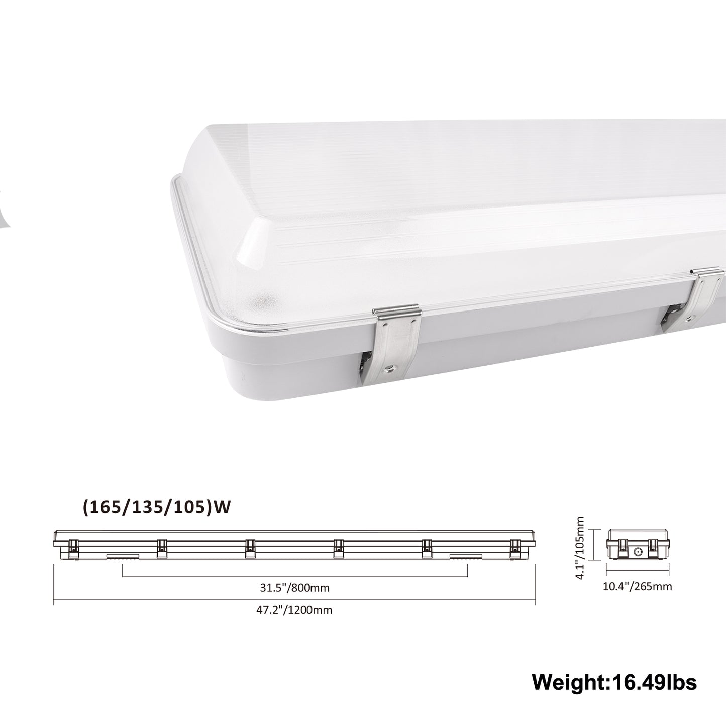 led food safety ceiling light