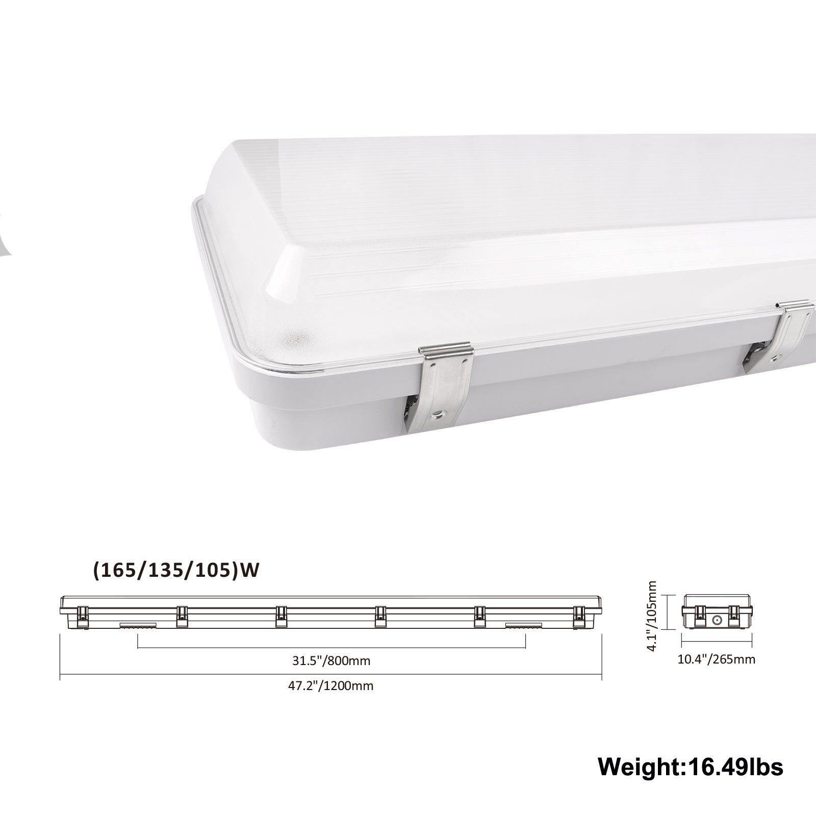 led food safety ceiling light