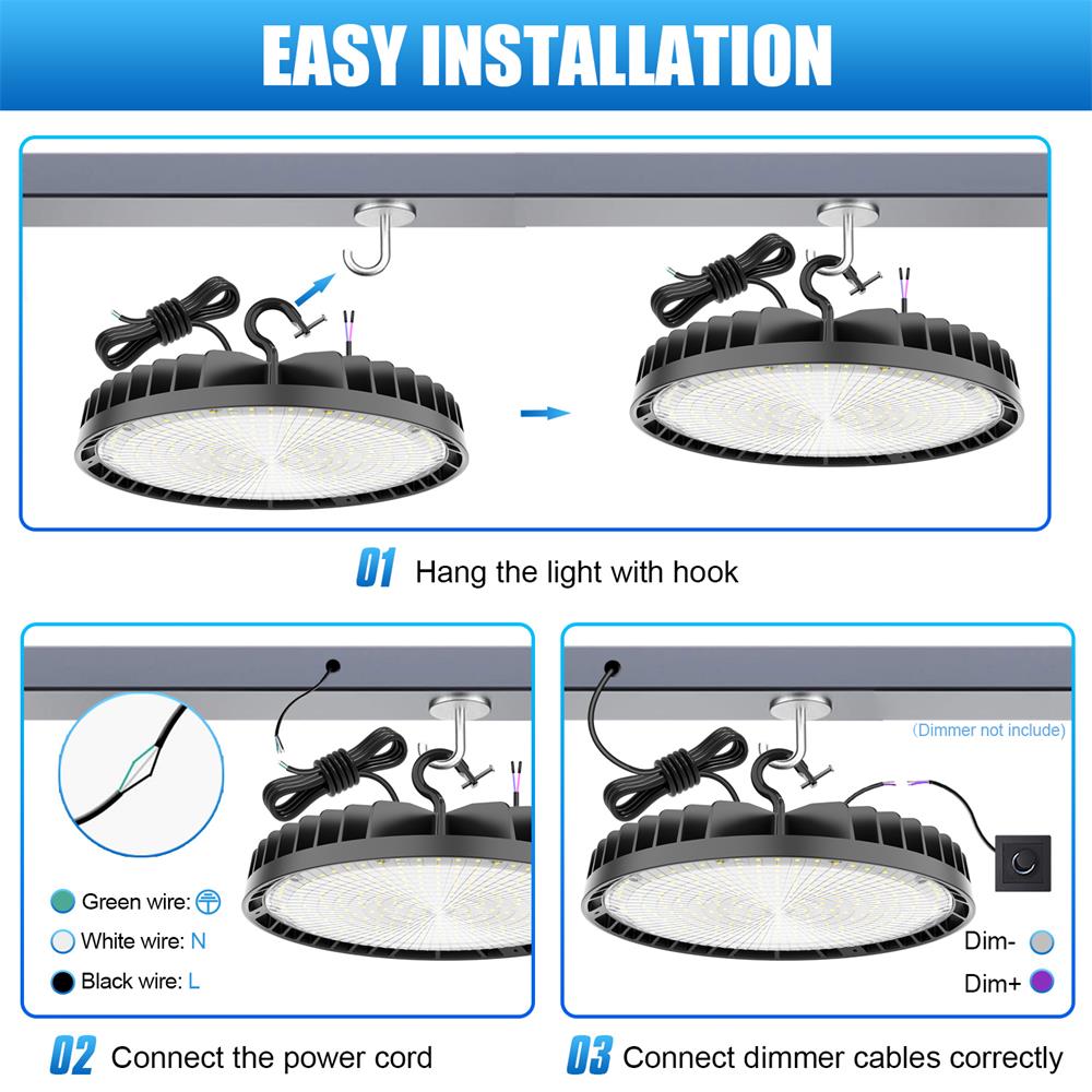 led ufo high bay light installation
