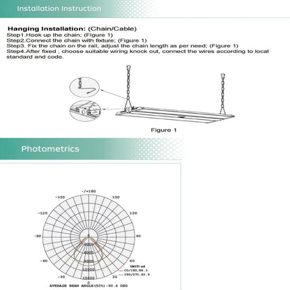 led linear high bay light installation