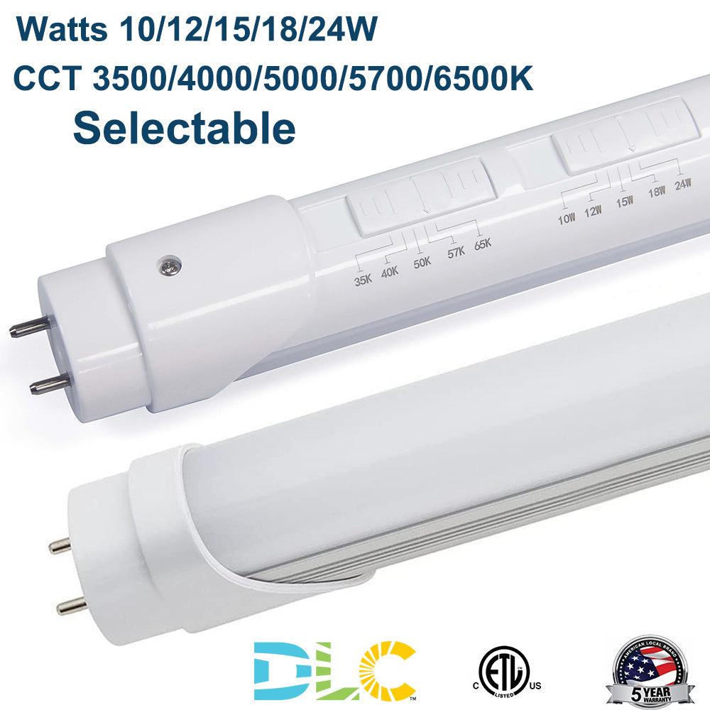 T8 LED Tuble Light Type A+B 4FT 10W/12W/15W/18W/24W 5CCT Plug & Play ...