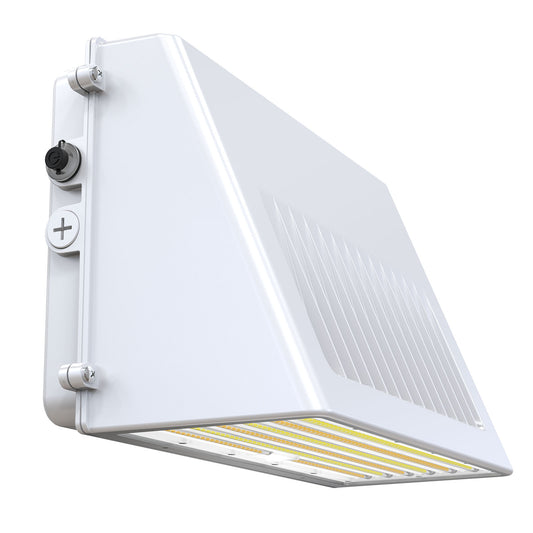 LED Full Cutoff Wall Pack Light with Photocell 125W 90W 60W 3000K/4000K/5000K 3CCT 120-277V Dimmable Commercial Outdoor Wall Lamp, UL DLC Listed