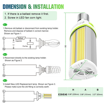 480 volt corn cob lights