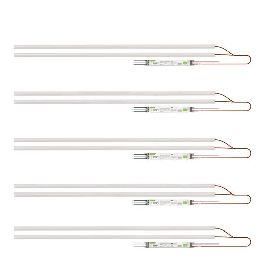 4FT LED Magnetic Retrofit Kit 60W 50W 36W 25W 18W Watt Tunable 3000K/4000K/5000K 3CCT 120-277V Dimmable Linear Strip, T8 T10 T12 Fluorescent Replacement, 5 Pack