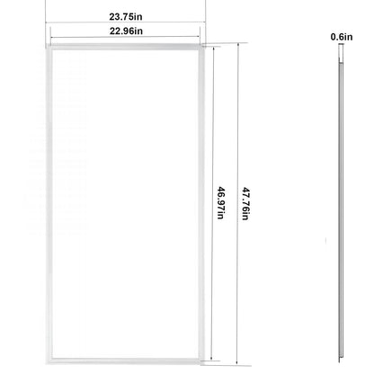 2x4 LED Panel Light, Edge-Lit Frame, 5CCT 3000K–6500K, Wattage Selectable 40W/50W/60W, 6 Pack