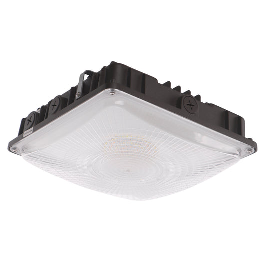 LED Canopy Light with Emergency Battery Backup – 63W/45W/30W Selectable, 4000K/5000K, 9400 Lumens, 120-277V, UL DLC, IP65 Commercial Gas Station & Parking Garage Lighting