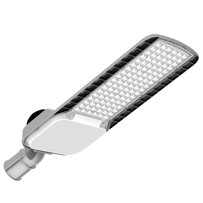 Commercial LED Road Lighting 100W 150W 200W 5000K Daylight 120-277V Dusk to Dawn Streetlights, Silver Aluminum Housing, ETL Listed