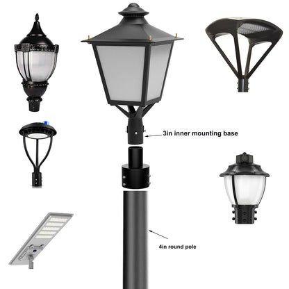 pole mount light 3"