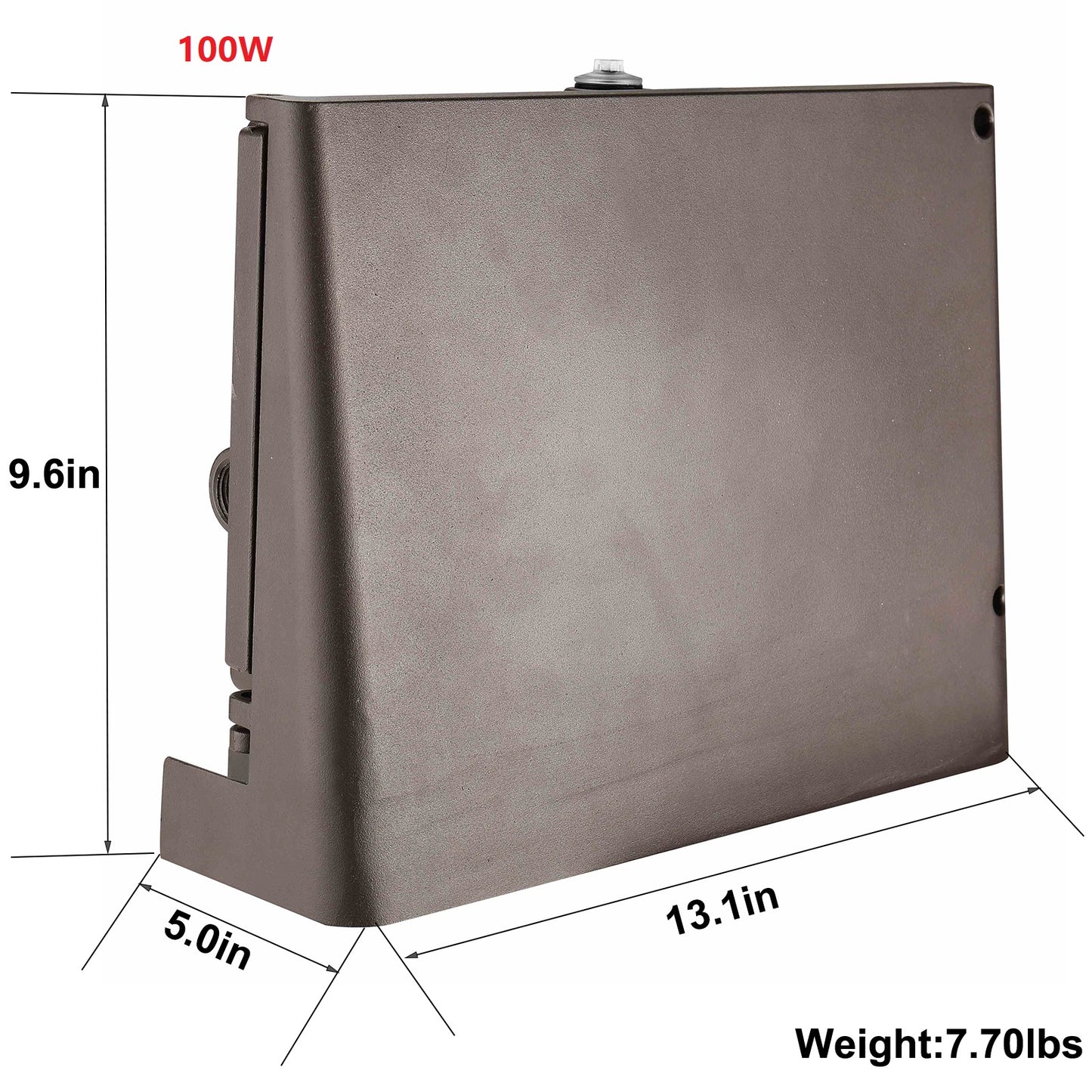 LED Full Cutoff Wall Pack Light with Photocell, Dusk to Dawn Outdoor Security Light, 38W 65W 100W Selectable, 3000K/4000K/5000K, Commercial Exterior Lighting, IP65 Waterproof, 120-277V